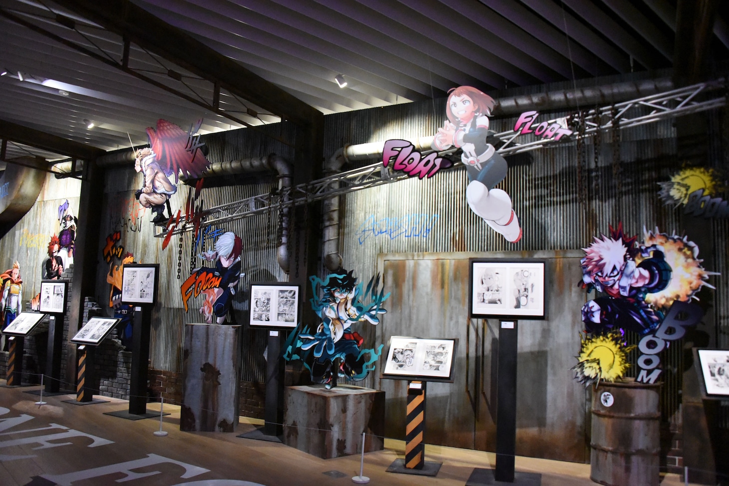 「僕のヒーローアカデミア展 DRAWING SMASH」の様子。