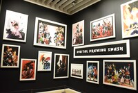 「僕のヒーローアカデミア展 DRAWING SMASH」の様子。