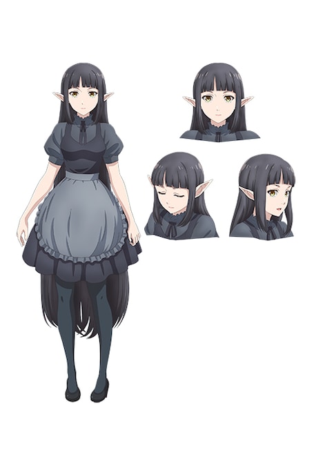 クロ（CV：大西沙織）アレッタと同じく「洋食のねこや」で働く黒竜の化身。「ねこや」に来る際はエルフの少女に姿を変えており、テレパシーの様な力で会話する。大好物のチキンカレーに夢中。