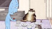 アニメ「俺、つしま」第1弾PVより。(c)おぷうのきょうだい・小学館/ 俺、つしま製作委員会2021