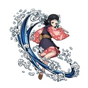 ゲーム「鬼滅の刃 ヒノカミ血風譚」より、真菰のキャラクタービジュアル。