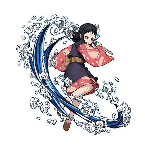 ゲーム「鬼滅の刃 ヒノカミ血風譚」より、真菰のキャラクタービジュアル。