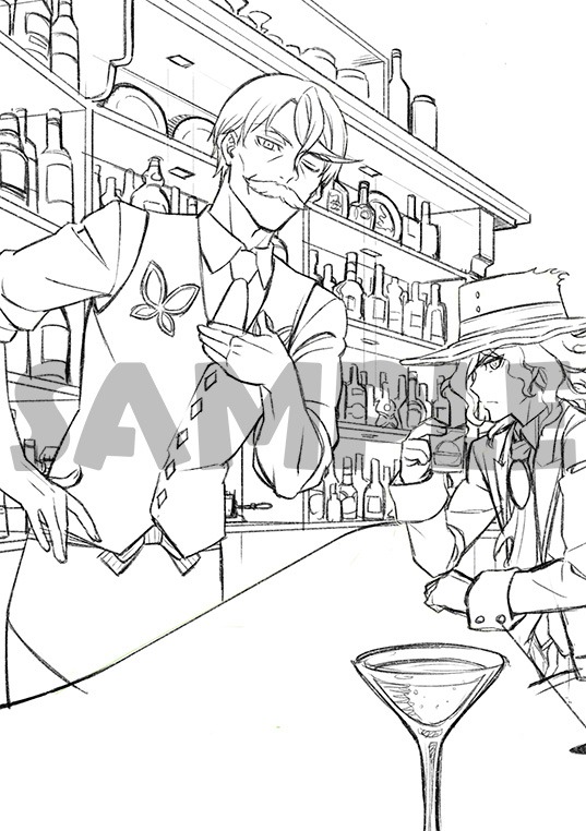 店舗別連動購入特典の描き下ろしB2タペストリー（アニメイト）。
