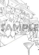 店舗別連動購入特典の描き下ろしB2タペストリー(アニメイト)。