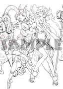 店舗別連動購入特典の描き下ろしB2タペストリー(ゲーマーズ)。