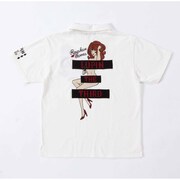 「ルパン三世 PART5 半袖ポロシャツ」のオフホワイトの背面。