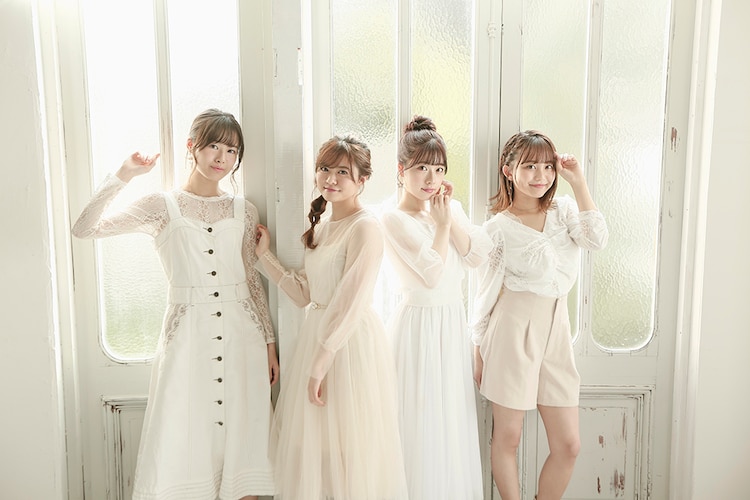 Members of Healer Girls.  From the left, Akane Kumada, Marina Horiuchi, Karin Isobe, Chihaya Yoshitake.