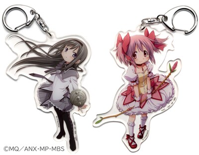 アニメ「魔法少女まどか☆マギカ」の「推し払いキーホルダー」。