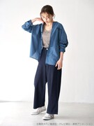 「ワールドトリガー スタンドカラーシャツ」着用イメージ