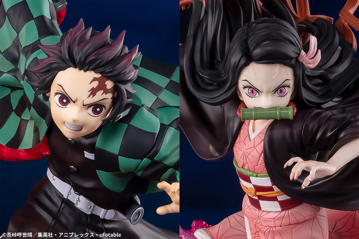 「フィギュアーツZERO 竈門炭治郎 全集中」「フィギュアーツZERO 竈門禰豆子 血鬼術」