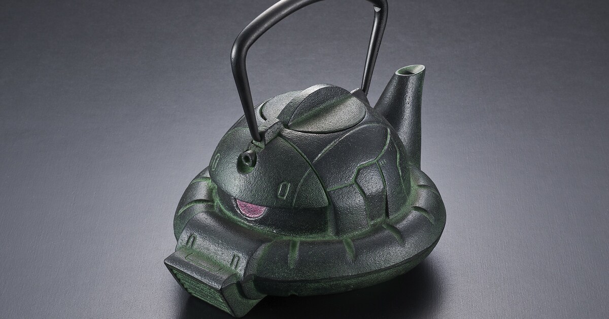 機動戦士ガンダム」×南部鉄器、ザクの鉄瓶のグリーンカラー版が登場 