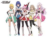 ショートアニメ 「ヘアピンダブル」のヒロインたち。左から横須賀エリー、碓氷京子、渋川あずみ、千歳文緒、河合ひな。