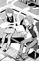 「世界の名探偵1 デュパン」挿絵ページのサンプル。