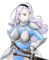 「異世界狙撃手は女戦士のモフモフ愛玩動物」3巻裏表紙より、ブレンダのカラーカット。