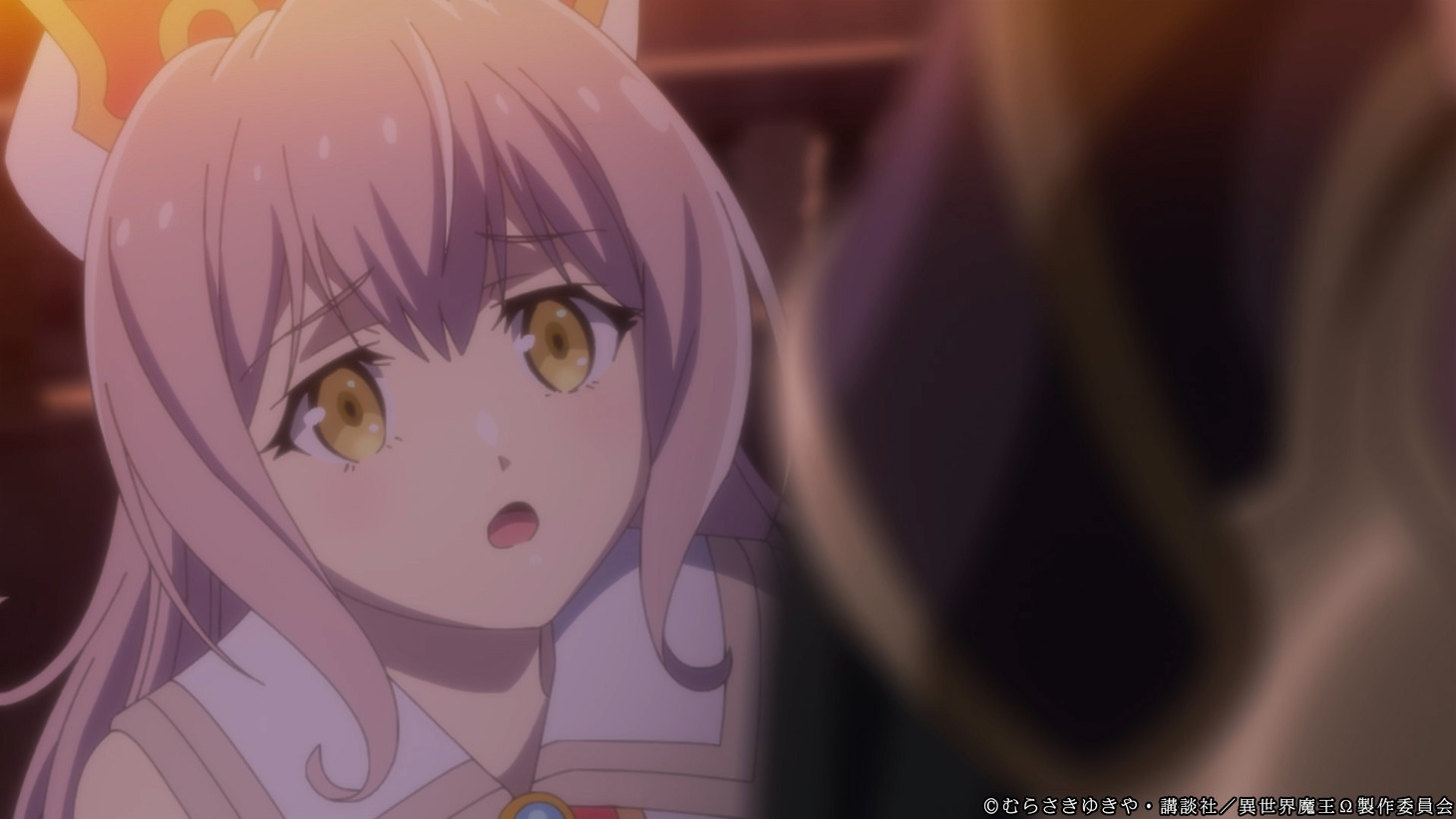 TVアニメ「異世界魔王と召喚少女の奴隷魔術Ω」第7話の場面カット。(c)むらさきゆきや・講談社／異世界魔王Ω製作委員会