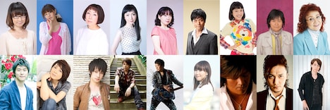 「デジフェス2021」の出演者。上段左より津村まこと、多田葵、山口眞弓、折笠富美子、浅田葉子、 高橋広樹、金田朋子、千葉進歩、野沢雅子、下段左より 片山福十郎、野田順子、ランズベリー・アーサー、高橋直純、宮崎歩、AiM、太田美知彦、WILD CHILD BOUND as 藤重政孝、谷本貴義。