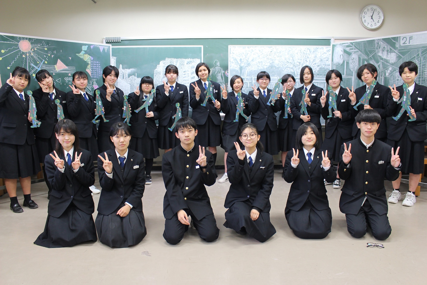 「アニメづくり沼 高校生 青春リレーアニメ編」に出演する香川・善通寺第一高校。（写真提供：NHK）