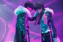 DARK NIGHTMARE。左からウシミツ役の鵜澤正太郎、シンヤ役の河合健太郎。