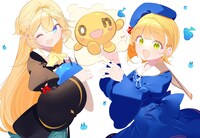 TVアニメ「スライム倒して300年、知らないうちにレベルMAXになってました」とonちゃんの紅緒描き下ろしコラボイラスト。