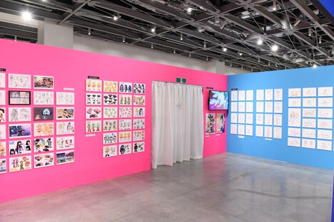 「今石洋之の世界」展より、「Panty&Stocking with Garterbelt」の展示エリア。