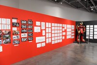 「今石洋之の世界」展より、「天元突破グレンラガン」の展示エリア。