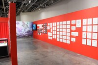 「今石洋之の世界」展より、「天元突破グレンラガン」の展示エリア。