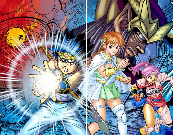 「ドラゴンクエスト ダイの大冒険 新装彩録版」21、22巻のカバーイラスト。(c)三条陸、稲田浩司/集英社 (c)SQUARE ENIX CO., LTD.