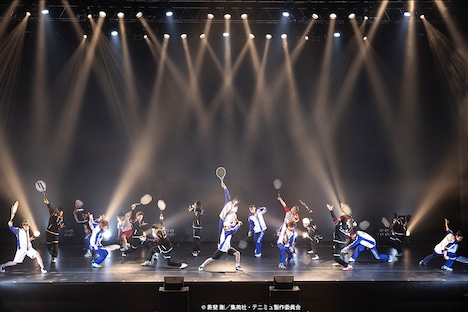 「ミュージカル『テニスの王子様』4thシーズン 青学vs不動峰」お披露目会の様子。