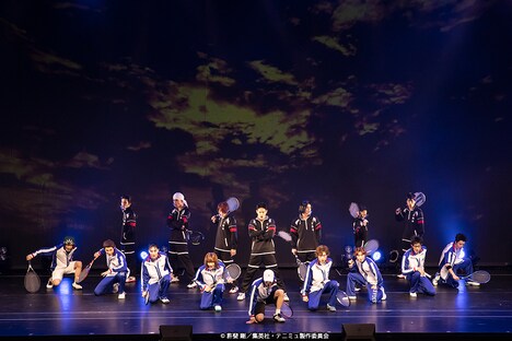 「ミュージカル『テニスの王子様』4thシーズン 青学vs不動峰」お披露目会の様子。