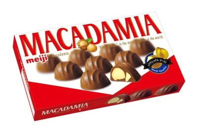 「明治アーモンドチョコレート ワンピースオリジナルグッズが当たる！キャンペーン」の対象商品「マカダミアチョコレート」。