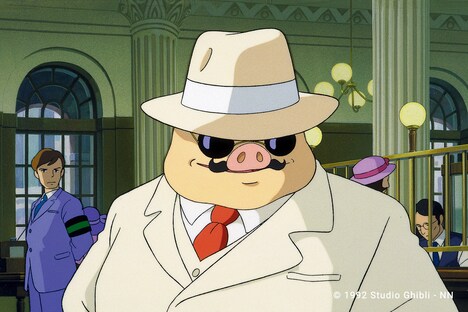 劇場アニメ「紅の豚」の場面カット。