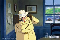 劇場アニメ「紅の豚」の場面カット。