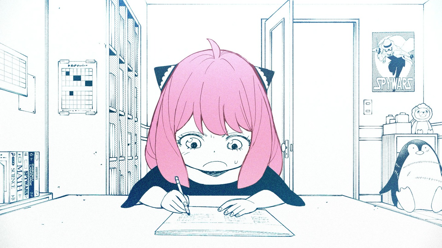 動画「アーニャとべんきょう編」より。(c)遠藤達哉/集英社