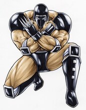 「キン肉マン」に登場するウォーズマン。(c)ゆでたまご