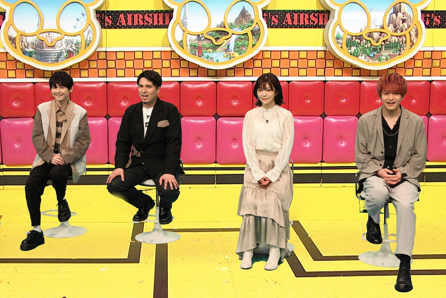 左から梶裕貴、木村昴、伊瀬茉莉也、石川界人。