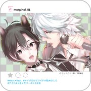 ホームラン・拳「Heat×Beat～オメガだけどアイドル始めました～」のSNS風ペーパーコースター。