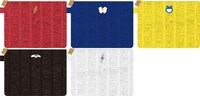 全5種のフラットポーチ。
