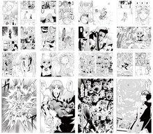 「『金色のガッシュ!!』20周年 シン・オウエン・フェア」の特典として用意された、雷句誠が選ぶ全16種の名場面ポストカード。