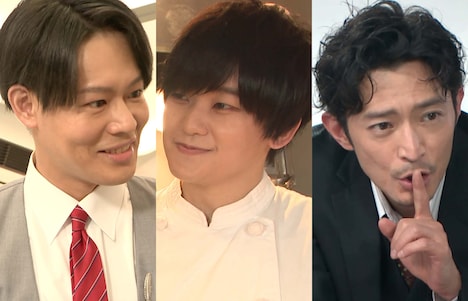 「痛快TV スカッとジャパン」より、左から神尾晋一郎、天崎滉平、津田健次郎。(c)フジテレビ