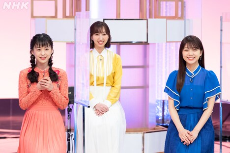 「アニソン！プレミアム！『ラブライブ！SP』」より左から徳井青空、飯田里穂、三森すずこ。（写真提供：NHK）