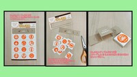 「『ハクメイとミコチ』まんまるスタンプ」の作り方。