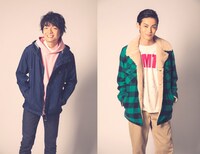 「WOWOWオリジナルドラマ『グラップラー刃牙はBLではないかと考え続けた乙女の記録ッッ』」で（左から）竹野航平役の岡山天音、柴本大寿役の神尾楓珠。