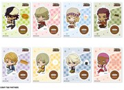 「にいてんご アクリルスタンド」全8種。左上段から鏑木・T・虎徹、バーナビー・ブルックス Jr.、カリーナ・ライル、アントニオ・ロペス。下段左からキース・グッドマン、ファン・パオリン、イワン・カレリン、ネイサン・シーモア。