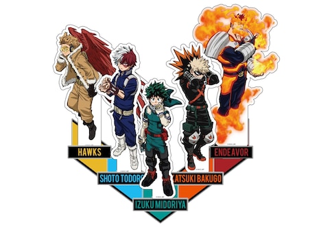 全5種のアクリルスタンド。