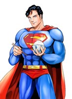 「SUPERMAN vs飯 スーパーマンのひとり飯」イラスト