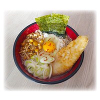 「ゆるキャン△SEASON2 鴨だしそば」を使って作った「鴨だしなめこそば」のイメージ。