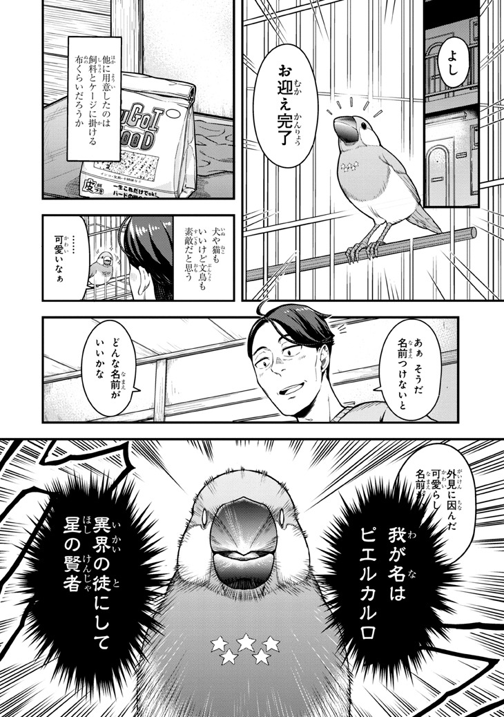 「佐々木とピーちゃん 異世界でスローライフを楽しもうとしたら、現代で異能バトルに巻き込まれた件 ～魔法少女がアップを始めたようです～」1巻より。