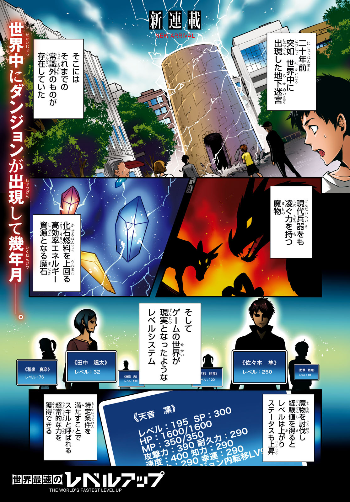 「世界最速のレベルアップ」第1話より。