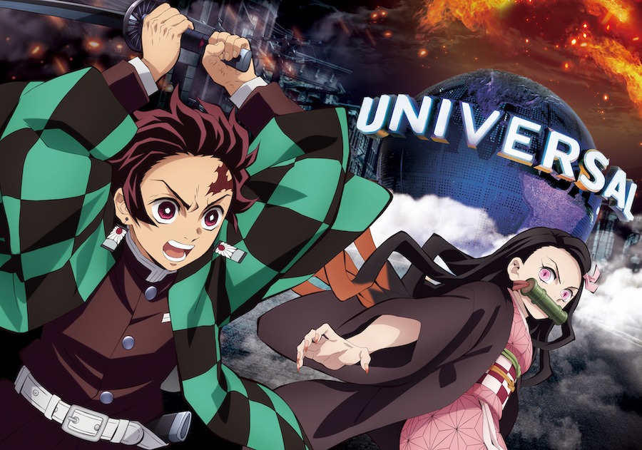 アニメ「鬼滅の刃」とユニバーサル・スタジオ・ジャパンによるコラボアトラクションの告知ビジュアル。（ 画像提供：ユニバーサル・スタジオ・ジャパン）