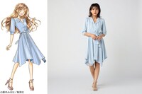 「GALS!!×CECIL McBEE 星野綾 イレヘムストライプワンピース」